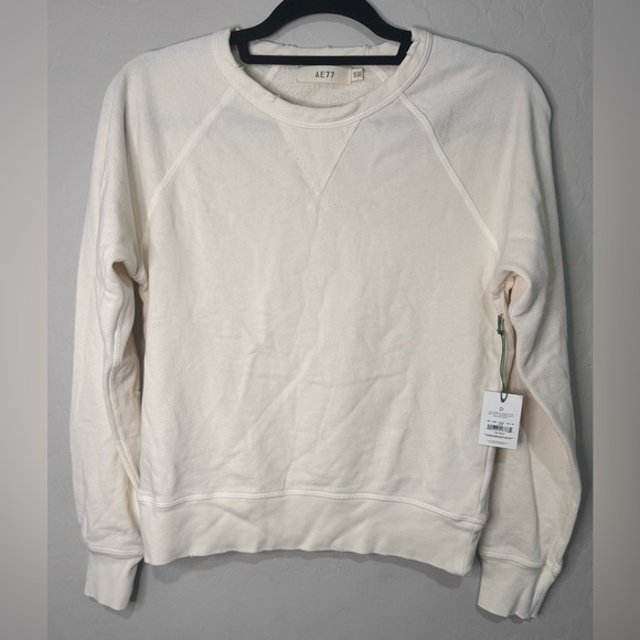 American Eagle Outfitters Sweaters - AE77 Premium Collection by AEO Cream Crew Sweatshirt